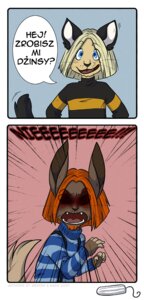 Rating: Safe Score: 0 Tags: 2010 angry anthro black_clothing black_topwear blue_clothing blue_topwear clothed clothing comic digital_media_(artwork) duo e621 felid female fingerless_(marking) hair half-length_portrait lion mammal nara_(artist) orange_hair pantherine pattern_clothing pattern_topwear pms polish_text portrait striped_clothing striped_topwear stripes suspenders sweater tampon text topwear translated User: bunchy7s Rating: Safe Score: 0 Tags: 2010 angry anthro black_clothing black_topwear blue_clothing blue_topwear clothed clothing comic digital_media_(artwork) duo e621 felid female fingerless_(marking) hair half-length_portrait lion mammal nara_(artist) orange_hair pantherine pattern_clothing pattern_topwear pms polish_text portrait striped_clothing striped_topwear stripes suspenders sweater tampon text topwear translated User: bunchy7s