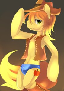 Rating: Questionable Score: 0 Tags: anthro anthrofied boots braeburn_(mlp) clothing cutie_mark e621 earth_pony ende equid equine footwear friendship_is_magic green_eyes hasbro hat headgear headwear horse looking_at_viewer male mammal mane my_little_pony pony shoes solo tail topwear underwear vest User: bunchy7s