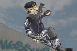 Rating: Safe Score: 0 Tags: 2014 3:2 action_pose anthro camo clothing communism e621 fangs felid graffiti gun male mammal politics pose prehistoric_species ranged_weapon rifle saber-toothed_tiger schitzofox solo teeth uniform weapon User: bunchy7s