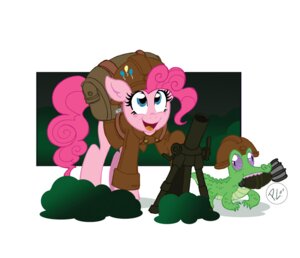 Rating: Safe Score: 0 Tags: 2011 alligator alligatorid armor backpack clothing crocodilian duo e621 earth_pony equid equine female feral french friendship_is_magic fur greenwiggly gummy_(mlp) hair hasbro headgear helmet horse mammal military mortar mortar_bomb my_little_pony pink_body pink_fur pinkie_pie_(mlp) pony reptile scalie simple_background soldier tail uniform warrior white_background User: bunchy7s