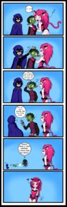 Rating: Safe Score: 0 Tags: beast_boy black_border black_eyes border canid canine canis cartoon_network cat_tail claws clothed clothing comic dc_comics domestic_cat domestic_dog e621 english_text fangs felid feline felis female green_body green_hair green_skin hair heart_symbol hi_res hoodie humor japanese_text kuki4982 leotard long_hair male mammal nya-nya_(teen_titans) pink_eyes pink_hair raven_(dc) signature skimpy slap teen_titans teen_titans_(television_series) teeth text topwear translated User: bunchy7s