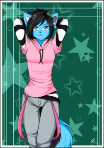 Rating: Safe Score: 0 Tags: accessory akane-the-fox alternative_fashion anthro armwear black_armwear black_clothing black_hair blue_body blue_eyes blue_fur bottomwear bow_(feature) bow_accessory bow_ribbon clothed clothing clothing_cord denim denim_bottomwear denim_clothing digital_drawing_(artwork) digital_media_(artwork) drawstring drawstring_topwear e621 emo felid female fur grey_bottomwear grey_clothing hair hair_accessory hair_bow hair_ribbon hands_behind_head hoodie jeans leggings legwear mammal pants pattern_armwear pattern_background pattern_clothing pink_clothing pink_topwear ribbons scene_(fashion) simple_background sleeves solo star star-shaped_background star_polygon straps striped_armwear striped_clothing stripes suspenders tail topwear white_armwear white_clothing y2k_(fashion) y2k_(graphic_design) User: bunchy7s