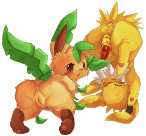 Rating: Explicit Score: 0 Tags: canid canine duo e621 eeveelution erection female feral generation_1_pokemon generation_4_pokemon genitals jolteon leafeon male mammal nintendo nude penis pokemon pokemon_(species) vulva wahitouppe User: bunchy7s