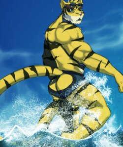 Rating: Questionable Score: 0 Tags: 2012 5:6 anthro biceps big_muscles biped black_body black_fur blue_eyes butt clothed clothing detailed_background e621 eyebrows eyewear fangs felid fur goggles hi_res komboochie looking_at_viewer looking_back male mammal markings morenatsu muscular muscular_anthro muscular_male one_eye_closed open_mouth outside pantherine pink_nose pose sea seascape sky solo standing stripes swimwear teeth thick_eyebrows tiger tongue topless torahiko_ooshima water wet yellow_body yellow_fur yutari User: bunchy7s
