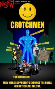 Rating: Explicit Score: 0 Tags: artist_request dc dc_comics doctor_manhattan female flashing_penis latex laurie_jupiter leotard male nite_owl parody penis rapist rapist_official rorschach rule34 silk_spectre the_comedian watchmen watchmen_(2009) User: bunchy7s