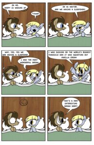 Rating: Questionable Score: 0 Tags: absurd_res bed blue_eyes comic derpy_hooves_(mlp) doctor_whooves_(mlp) e621 earth_pony english_text equid equine feathered_wings feathers female feral friendship_is_magic furniture hasbro hi_res horse innuendo male mammal my_little_pony mythological_creature mythological_equine mythology pegasus pillow pony smile text waggonercartoons wings User: bunchy7s