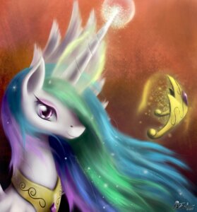 Rating: Safe Score: 0 Tags: 2012 absurd_res ajvl blue_hair crown e621 equid female feral friendship_is_magic green_hair hair hasbro headgear hi_res horn looking_at_viewer magic mammal my_little_pony pink_eyes princess princess_celestia_(mlp) purple_hair royalty smile solo User: bunchy7s