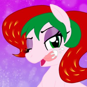 Rating: Safe Score: 0 Tags: 1:1 bust_portrait e621 equid eyeshadow female fruity_milk fruitymilk green_eyes green_hair hair hasbro icon makeup mammal my_little_pony portrait red_hair solo tongue tongue_out User: bunchy7s