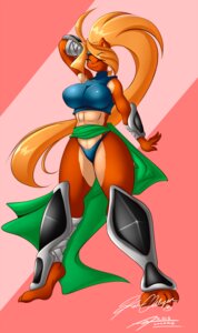 Rating: Safe Score: 0 Tags: 2013 4_toes abs accessory akeno_shiranui anthro armor bangs bear big_breasts black_nose blonde_hair breasts clothed clothing curvy_figure e621 feet female fur hair half-closed_eyes headband huge_breasts long_hair looking_at_viewer mammal mastergodai midriff narrowed_eyes ninja one_eye_closed orange_body orange_fur panties paws pinup ponytail pose sash shirt skimpy smile solo thick_thighs thong tight_clothing toes topwear underwear upstairstudios voluptuous warrior wide_hips wink yellow_eyes User: bunchy7s