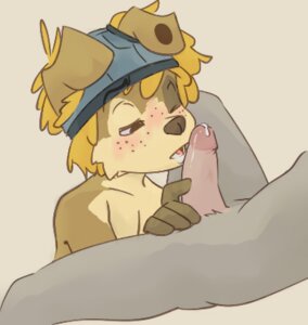 Rating: Explicit Score: 0 Tags: 5_fingers anthro anthro_on_anthro blonde_hair blush bodily_fluids briefs brown_body brown_fur brown_nose canid canine canis charlie_(emerald-physics) circumcised clothing cum cum_in_mouth cum_inside cum_on_penis digital_media_(artwork) domestic_dog duo e621 emerald-physics erection fingers fur genital_fluids genitals grey_body grey_fur hair humanoid_genitalia humanoid_penis looking_at_another low_res male male/male mammal mostly_nude nude one_eye_closed penis short_hair simple_background unavailable_at_source underwear underwear_on_head white_background wink young young_anthro User: bunchy7s