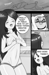 Rating: Questionable Score: 0 Tags: adventure_time areola blush bra breasts cartoon_network clothed clothing comic cubby_chambers dialogue e621 english_text exclamation_point female finn_the_human greyscale hair hi_res human humanoid long_hair male mammal marceline_abadeer monochrome panties question_mark text topless underwear undressing vampire User: bunchy7s