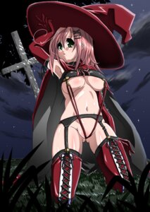Rating: Questionable Score: 0 Tags: breasts copyright_request cross cute elbow_gloves female green_eyes hairclip hat kneeling night night_sky no_panties pink_hair rule34 satsuki_imonet sky star star_(sky) starry_sky thighhighs uncensored underboob witch_hat User: bunchy7s
