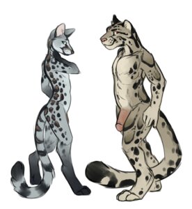 Rating: Explicit Score: 0 Tags: 2011 5_fingers anthro black_body black_fur casual_nudity clouded_leopard colored_sketch demicoeur digital_media_(artwork) digitigrade duo e621 feet felid fingers flaccid fur genet genitals grey_body grey_fur humanoid_genitalia humanoid_penis looking_aside looking_at_viewer male mammal nude pantherine penis red_eyes side_view simple_background sketch smile spots standing tail teal_eyes viverrid white_background User: bunchy7s