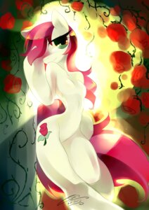 Rating: Questionable Score: 0 Tags: 2012 anthro anthrofied biped blush breasts cutie_mark e621 earth_pony equid equine female flower friendship_is_magic green_eyes hair hasbro hi_res horse iopichio long_hair looking_at_viewer mammal my_little_pony namesake nude plant pony pose red_flower red_hair red_rose rose_(flower) rose_(mlp) small_breasts smile solo standing tail white_body wide_hipped_female wide_hips User: bunchy7s