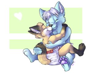Rating: Safe Score: 0 Tags: ageplay anthro canid canine clean_diaper clothed clothing cuddling diaper diaper_only duo e621 eyes_closed fox hug infantilism male mammal paws pupspace roleplay shared_diaper sharing_clothing tail topless wearing_diaper white_diaper young young_anthro young_male User: bunchy7s