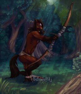 Rating: Safe Score: 0 Tags: aiming angry anthro arrow_(weapon) bay_(marking) blood bodily_fluids bottomwear bow_(weapon) clothed clothing detailed_background e621 equid equine forest green_eyes hi_res holding_object holding_weapon horse loincloth male mammal markings nature outside plant quiver_(object) ranged_weapon ryan_moonshadow scenery solo tail topless tree vashaa weapon wood User: bunchy7s