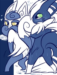 Rating: Explicit Score: 0 Tags: 2013 anthro black_eyes blue_body blue_skin blush bodily_fluids bodyguard_position butt cum cum_inside cum_on_butt duo e621 english_text erection exclamation_point felid female female_penetrated from_behind_position fur generation_6_pokemon genital_fluids genitals green_eyes heart_symbol intraspecies looking_back male male/female male_penetrating male_penetrating_female mammal meowstic meowstic_(female) meowstic_(male) nintendo nude orgasm penetration penis pokemon pokemon_(species) sex standing standing_sex sweat text thebluevibrava white_body white_fur white_skin yellow_eyes User: bunchy7s