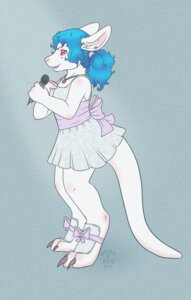 Rating: Safe Score: 0 Tags: albino anthro blue_hair cailey_(ecmajor) clothing digital_media_(artwork) dress e621 ear_piercing electronics female fur hair hush-a-bye jewelry kangaroo macropod mammal markings marsupial microphone mole_(marking) necklace piercing pigtails red_eyes ribbons solo tail young young_anthro young_female User: bunchy7s