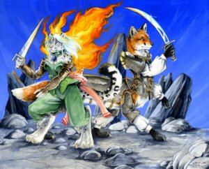 Rating: Safe Score: 0 Tags: 2007 amber_eyes anthro armor black_markings blue_eyes canid canine clothed clothing desolate digitigrade duo e621 felid female fingerless_gloves fire fox fur gloves grey_body grey_fur hair handwear heather_bruton holding_melee_weapon holding_object holding_sword holding_weapon jewelry leopard magic magic_user male mammal markings melee_weapon necklace outside pantherine pirate quadruped red_body red_fur rock sabre_(weapon) snow_leopard sword tail taur weapon white_body white_fur white_hair User: bunchy7s