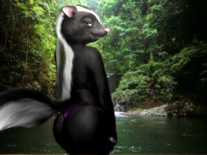 Rating: Questionable Score: 0 Tags: 2014 4:3 anthro big_butt butt clothing detailed_background dreamworks e621 female forest hair head_stripes long_hair mammal mephitid nature outside over_the_hedge oystercatcher7 photo_manipulation photomorph pinup plant pose skunk solo stella_(over_the_hedge) third-party_edit thong tree underwear User: bunchy7s