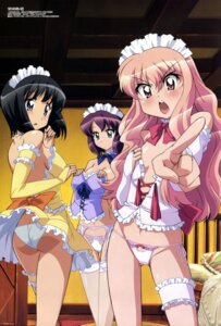 Rating: Questionable Score: 0 Tags: 3girls absurd_res absurdres ass ass_crack bare_shoulders black_hair blue_eyes blue_panties blush bow bow_panties breasts bridal_garter bustier butt_crack clothing corset elbow_gloves female flat_chest fujii_masahiro garter_belt garters gloves henrietta_de_tristain hi_res high_resolution highres lingerie long_hair louise_francoise_le_blanc_de_la_valliere maid medium_breasts megami megami_magazine midriff multiple_females multiple_girls official_art panties photoshop_(medium) pink_eyes pink_hair pink_panties pinup purple_hair rule34 scan side-tie_panties siesta_(zero_no_tsukaima) stockings thigh_gap thighhighs thighs underwear underwear_only white_panties zero_no_tsukaima User: bunchy7s