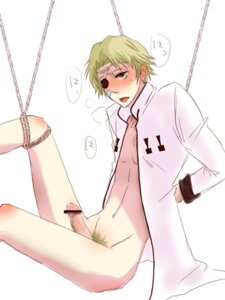 Rating: Explicit Score: 0 Tags: bar_censor bleach blush bondage bottomless censored erection male male_only malesub penis precum pubic_hair restrained rule34 solo tesla_(bleach) User: bunchy7s