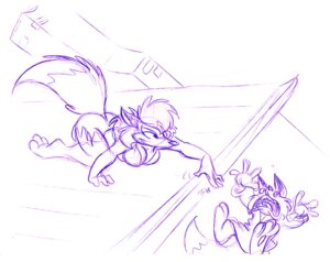 Rating: Questionable Score: 0 Tags: anthro antti_remes canid canine duo e621 falling female fox graphite_(artwork) kwisten mammal pushing rooftop simple_background sirah tail traditional_media_(artwork) villainous white_background User: bunchy7s