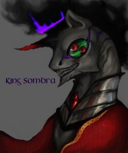 Rating: Safe Score: 0 Tags: armor black_hair cape clothing cracks e621 elkaart equid equine fangs feral friendship_is_magic fur glowing green_sclera grey_background hair hasbro horn king_sombra_(mlp) looking_back male mammal multi_pupil my_little_pony mythological_creature mythological_equine mythology nightmare_fuel open_mouth pupils red_eyes simple_background solo teeth text unicorn unusual_eyes unusual_pupils User: bunchy7s