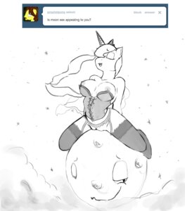 Rating: Explicit Score: 0 Tags: anthro anthrofied ask_blog breasts clothing corset crown duo e621 equid equine eyes_closed female friendship_is_magic garter_belt garter_straps genitals grinding hair hasbro headgear hi_res hooves horn legwear lingerie mammal moon my_little_pony mythological_creature mythological_equine mythology open_mouth outside princess_luna_(mlp) relydazed spread_legs spreading stockings text thigh_highs topwear unicorn vulva User: bunchy7s