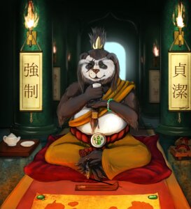 Rating: Safe Score: 0 Tags: 2012 anthro aroma asian_clothing beads bear beard beverage blizzard_entertainment braided_beard carpet china chinese_text clothed clothing container cup e621 east_asian_clothing facial_hair fire food footwear furniture geta hair hi_res holding_container holding_cup holding_object japanese_clothing karukuji male mammal map marble mists_of_pandaria monk monk_(warcraft) pandaren pillow scar signature solo symbol table tea temple text torch warcraft User: bunchy7s