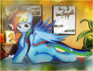 Rating: Questionable Score: 0 Tags: 2013 anthro bed bedroom bedroom_eyes blue_body blue_feathers blue_fur blush cutie_mark e621 element_of_harmony element_of_loyalty equid equine feathered_wings feathers female friendship_is_magic fur furniture hair half-closed_eyes hasbro hi_res inside mammal multicolored_hair my_little_pony mythological_creature mythological_equine mythology narrowed_eyes pegasus photo purple_eyes rainbow_dash_(mlp) rainbow_hair ruhisu seductive smile solo wings User: bunchy7s