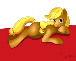 Rating: Questionable Score: 0 Tags: applejack_(mlp) blonde_hair e621 earth_pony equid equine female feral freckles friendship_is_magic fur furryaoi hair hasbro horse lying mammal my_little_pony orange_body orange_fur pony simple_background smile solo yellow_eyes User: bunchy7s