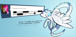 Rating: Safe Score: 0 Tags: 2014 ambiguous_gender ask_blog blue_hair censor_bar censored censored_text darkflame75 dragon e621 earth_pony english_text equid equine feathered_wings feathers feral friendship_is_magic fur furred_dragon furred_scalie green_eyes hair hasbro horse mammal metalocalypse my_little_pony mythological_creature mythological_scalie mythology patch_(ask-patch) pinkie_pie_(mlp) pony scalie smile solo tail text tumblr william_murderface wings User: bunchy7s