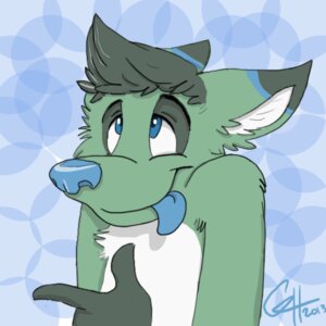 Rating: Safe Score: 0 Tags: 1:1 2013 anthro blue_eyes blue_nose blue_tongue canid canine canis cross-eyed domestic_dog e621 fur green_body green_fur greenheart hair husky male mammal nordic_sled_dog solo spitz tongue tongue_out User: bunchy7s