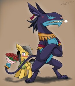 Rating: Safe Score: 0 Tags: 2014 absurd_res ahuizotl ahuizotl_(mlp) blush bottomless brown_body brown_feathers clothed clothing cross-popping_vein cutie_mark daring_do_(mlp) digital_media_(artwork) duo e621 equid equine eyes_closed feathered_wings feathers female flower friendship_is_magic grey_hair hair hasbro hi_res male male/female mammal my_little_pony mythological_creature mythological_equine mythology pegasus plant purple_eyes sharp_teeth shirt tail tail_hand teeth topwear tsundere unusual_anatomy unusual_tail vavacung vein wings User: bunchy7s