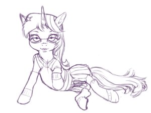 Rating: Questionable Score: 0 Tags: 4:3 bottomwear clothing dress e621 equid equine eyewear female feral footwear friendship_is_magic fur glasses hair hasbro horn jader legwear looking_at_viewer lying mammal monochrome my_little_pony mythological_creature mythological_equine mythology on_side raised_leg simple_background sketch skirt socks solo tail teats twilight_sparkle_(mlp) unicorn white_background User: bunchy7s