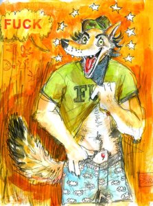 Rating: Explicit Score: 0 Tags: 4_fingers animal_genitalia anthro biped body_hair boxers_(clothing) canid canine canis claws clothed clothing clothing_lift colored_sketch domestic_dog e621 english_text fingers front_view genitals green_eyes happy_trail hat headgear headwear java looking_at_viewer male mammal open_mouth open_smile orange_background penis penis_tip pubes sheath shirt shirt_lift simple_background sketch smile solo standing t-shirt tail text topwear underwear User: bunchy7s