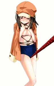 Rating: Questionable Score: 0 Tags: bakemonogatari between_legs between_thighs black_hair blush bondage breasts brown_eyes buruma cabbie_hat collar covering covering_breasts crotch_rope crotch_rub female foreshortening hat iwasaki_takashi jacket_on_shoulders monogatari_(series) nipples open_clothes open_coat pussy pussy_juice rope rule34 sengoku_nadeko simple_background thighs topless User: bunchy7s