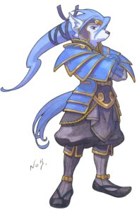 Rating: Safe Score: 0 Tags: absurd_res anthro armor biped blue_hair canid canine caninu canis crossed_arms cyberconnect2 domestic_dog e621 gren_sacher hair hi_res kishu_inu little_tail_bronx long_hair male mammal official_art simple_background solatorobo solo spitz standing tail white_background yuuki_nobuteru User: bunchy7s