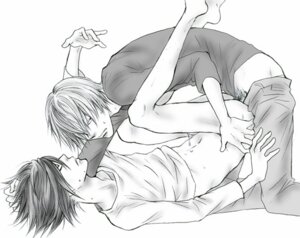 Rating: Explicit Score: 0 Tags: anal black_hair death_note l_lawliet light_yagami male male_penetrated mashimaru multiple_males rule34 uncensored yaoi User: bunchy7s