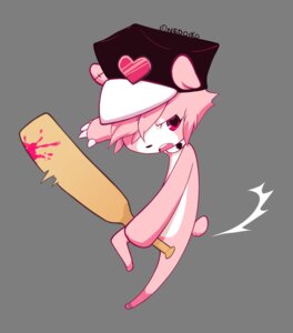 Rating: Safe Score: 0 Tags: alpha_channel ambiguous_anthro ambiguous_gender anthro baseball_bat bat_(object) bear berry_valentine blood bodily_fluids chibi claws clothing digital_drawing_(artwork) digital_media_(artwork) dominant dominant_ambiguous e621 fur gloomy_bear gloomy_the_naughty_grizzly hair hat headgear headwear heart_eyes heart_symbol kemono male_(lore) mammal nedoiko pink_body pink_eyes pink_fur pink_hair short_tail simple_background solo tail transparent_background User: bunchy7s