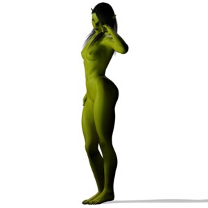 Rating: Questionable Score: 0 Tags: 1:1 3d_(artwork) black_hair breasts digital_media_(artwork) e621 female green_body green_skin greenstreet hair hethra hi_res humanoid navel nipples not_furry nude nude_female nude_humanoid orc pig_nose simple_background solo white_background User: bunchy7s