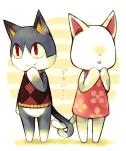 Rating: Safe Score: 0 Tags: animal_crossing anthro big_eyes big_head blanca_(animal_crossing) bottomless clothed clothing dipstick_tail domestic_cat dress duo e621 eyeless featureless_crotch featureless_limbs felid feline felis female front_view fur grey_body grey_fur low_res male mammal markings multicolored_tail nintendo open_mouth red_eyes rover_(animal_crossing) shift_dress smile standing sweater sweater_vest tail tail_markings text toony topwear translated vest white_body white_fur クー User: bunchy7s