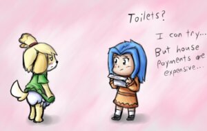 Rating: Questionable Score: 0 Tags: 2013 animal_crossing anthro canid canine canis clean_diaper clothed clothing diaper domestic_dog duo e621 female hira-dontell human isabelle_(animal_crossing) mammal nintendo shih_tzu tied_cloth_diaper tied_diaper tied_knot toy_dog wearing_diaper white_diaper User: bunchy7s