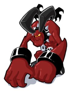 Rating: Safe Score: 0 Tags: 4_fingers abs belt big_hands black_collar black_horn black_wings black_wristband cel_shading collar demon digitigrade e621 fingers full-length_portrait fur grey_body grey_fur hooves horn lordstevie male membrane_(anatomy) membranous_wings nipples portrait pupils red_body red_nipples shaded simple_background skull_belt solo spiked_collar spikes standing underbite white_background white_pupils wings yellow_eyes User: bunchy7s