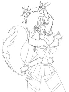 Rating: Safe Score: 0 Tags: 3:4 anthro black_and_white bottomwear canid canine clothing dante_(artist) e621 ear_piercing female fox hi_res inviting line_art looking_at_viewer mammal monochrome piercing pinup pose skirt solo tail User: bunchy7s