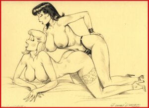 Rating: Explicit Score: 0 Tags: 2001 archie_comics ass bed betty_and_veronica betty_cooper breasts female julius_zimmerman monochrome multiple_females multiple_girls rule34 sex strap-on strapon veronica_lodge yuri User: bunchy7s