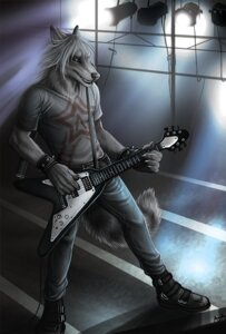 Rating: Safe Score: 0 Tags: 5_fingers anthro biped boots bottomwear bracelet canid canine canis claws clothed clothing detailed e621 electric_guitar fingers flying_v footwear fully_clothed fur gibson grey_body grey_fur grey_hair guitar hair holding_musical_instrument holding_object humbucker jewelry light long_hair male mammal marcus_midnight musical_instrument pants playing_guitar playing_music plucked_string_instrument ringshadow rukis shirt shoes solo spiked_bracelet spikes standing string_instrument tail topwear wolf User: bunchy7s