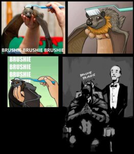 Rating: Safe Score: 0 Tags: alfred_pennyworth bat batman batman_(series) brown_background brown_eyes brown_sclera brush brushie_brushie_brushie butler chair clothing costume dc_comics derp_eyes detailed_background duo e621 feral furniture green_background grey_background greyscale holding_character human humor light_body light_skin looking_at_viewer male mammal mask mixed_media monochrome multiple_images simple_background sitting smile standing toothbrush unknown_artist wings User: bunchy7s