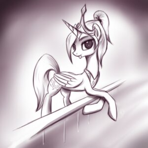 Rating: Safe Score: 0 Tags: 1:1 2012 crown cutie_mark e621 equid equine fajeh feathered_wings feathers female feral friendship_is_magic hair hasbro headgear hi_res horn jewelry looking_at_viewer mammal monochrome my_little_pony mythological_creature mythological_equine mythology necklace ponytail princess princess_celestia_(mlp) purple_and_white quadruped royalty simple_background sketch solo tail tongue tongue_out winged_unicorn wings young young_feral User: bunchy7s